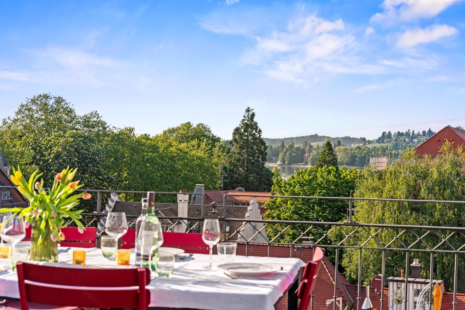 Ferienwohnung Insel-Loft - Maisonette Auf Der Insel, Exklusiv Mit Dachterrasse Lindau  Exterior foto
